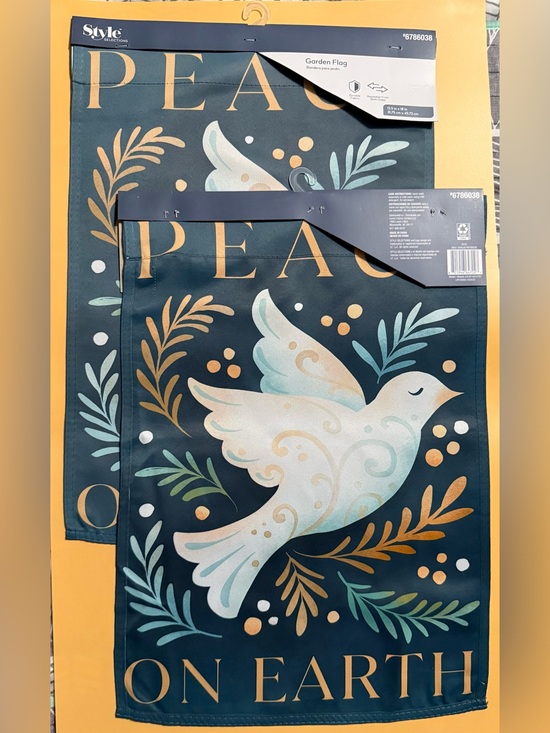 Style Selections Other - Set of 2 Peace on Earth Dove Decorative Garden Flag